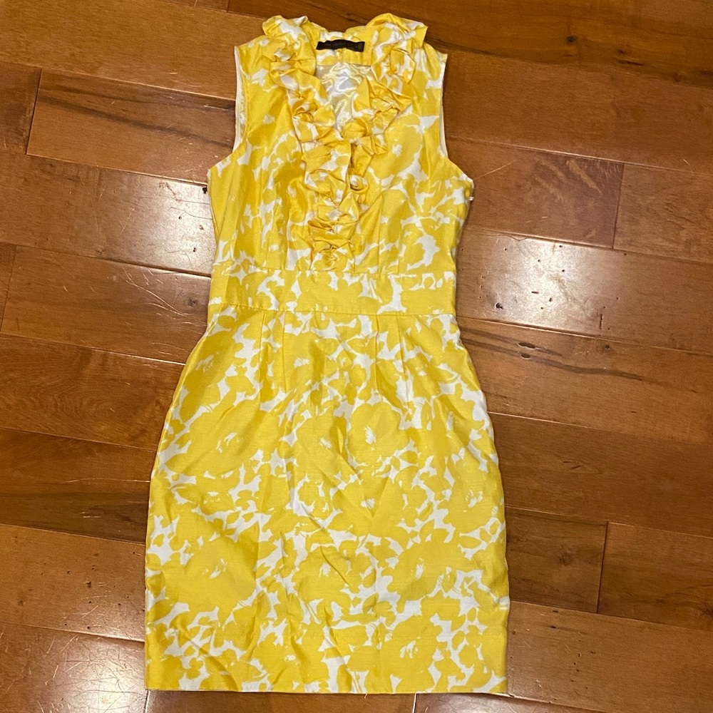 The Limited Yellow and White Floral Mini Dress
